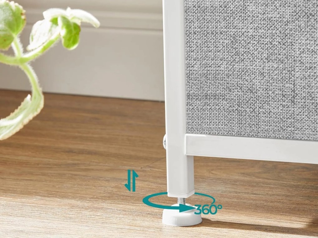 Komoda so zásuvkovými boxmi TRENILO 80x81,5 cm, biela/sivá