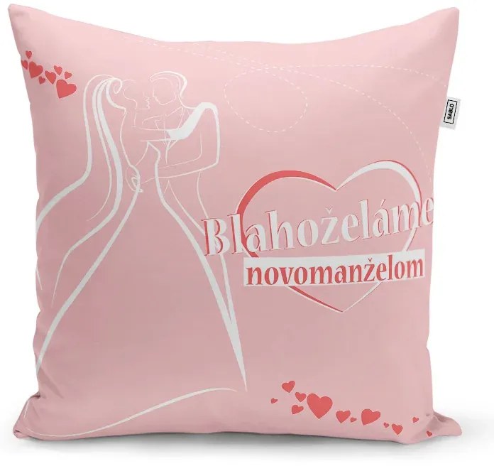 Sablio Vankúš Blahoželáme novomanželom: 40x40 cm