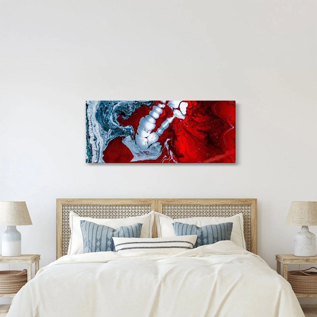 Obraz abstraktných škvŕn (120x50 cm)