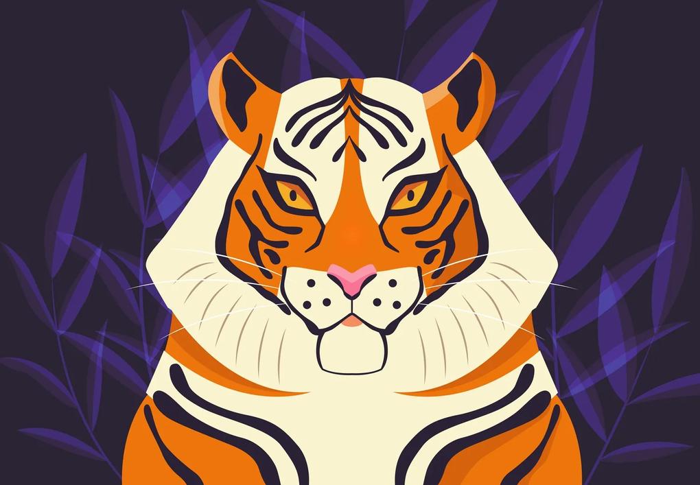 Fototapeta - Tiger, grafika (147x102 cm)