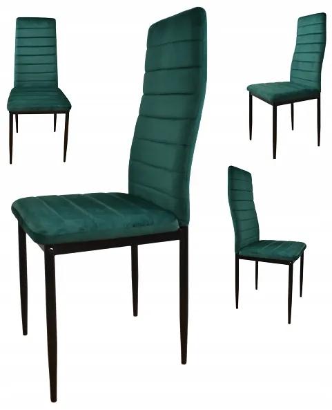 TRENDIE Jedálenská stolička Chicago zamatová zelená