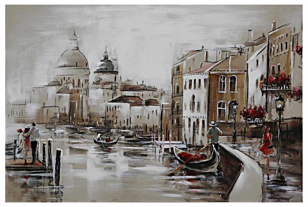 Obraz maľovaný na plátno 1200x35x800 Venice Benátky