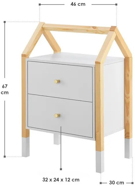 InternetovaZahrada Detský nočný stolík Enny