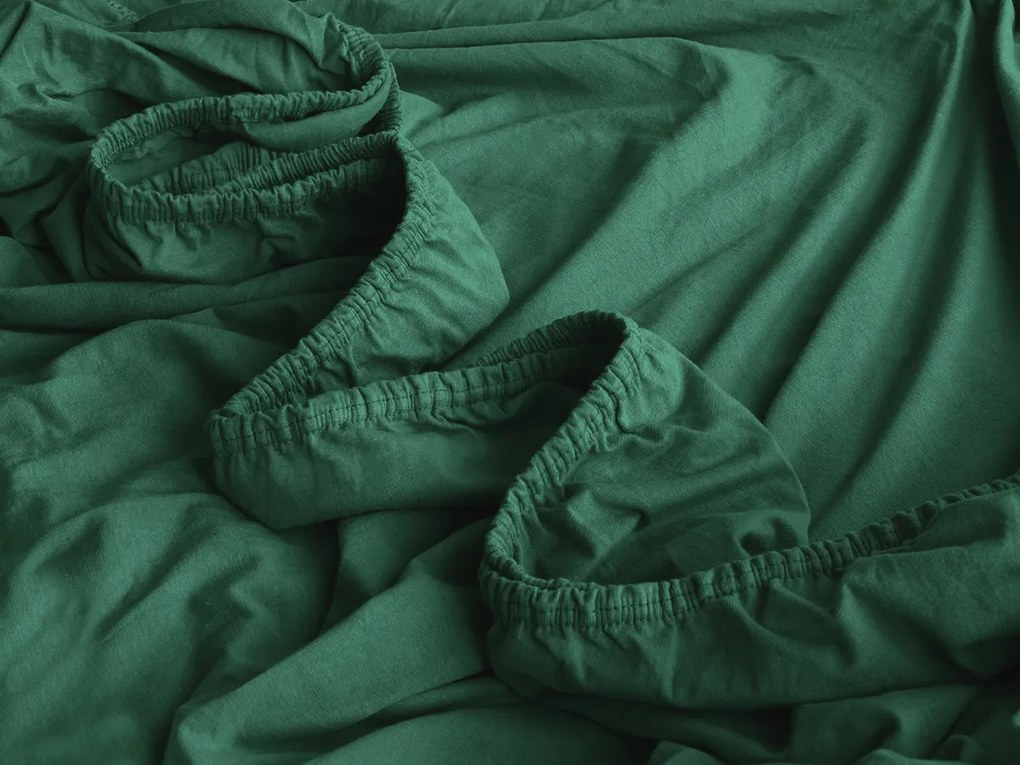 XPOSE® Detská jersey plachta Exclusive - zelenkavá 80x160 cm