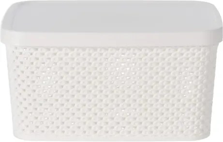 Úložný box s vekom Diamond 3,5 l, čierny/biely%