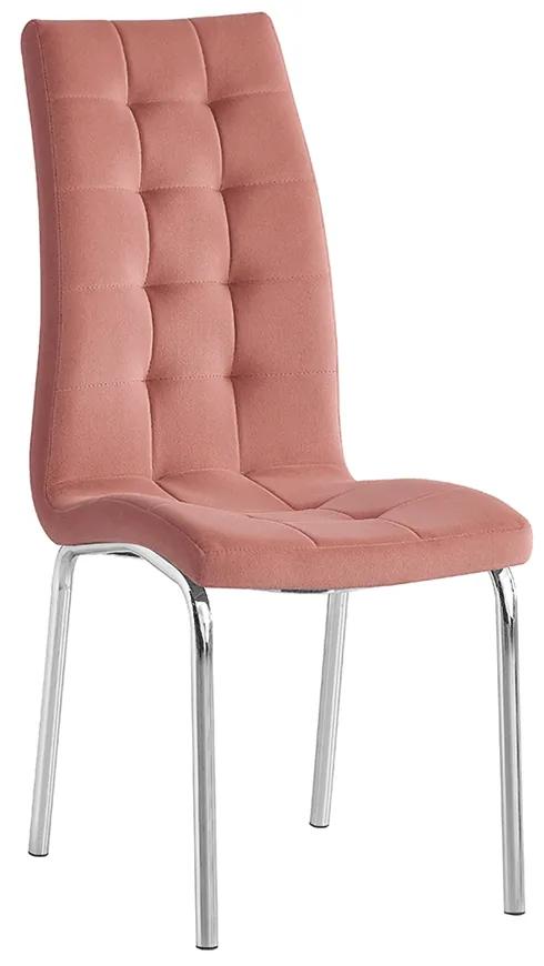 Jedálenská stolička Harison NEW (ružová + chróm). Vlastná spoľahlivá doprava až k Vám domov. 1028879