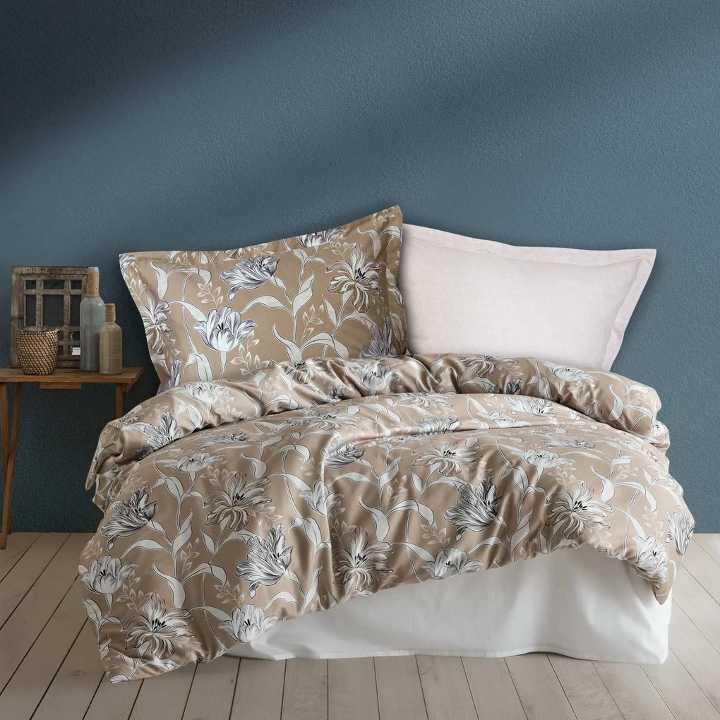 SATÉNOVÉ OBLIEČKY LUXURY PREMIUM VITALE 200X220 CM, 2KS 70X80 CM KVETY