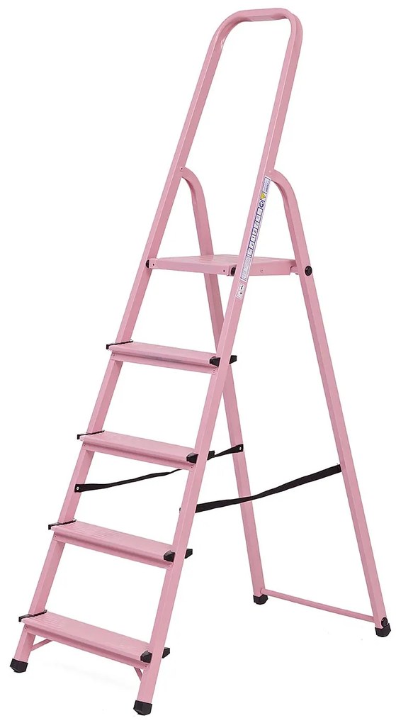 Elkop Oceľový rebrík ružový, 5 priečok