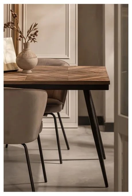 Béžové čalúnené jedálenské kreslá v súprave 2 ks Admit – WOOOD