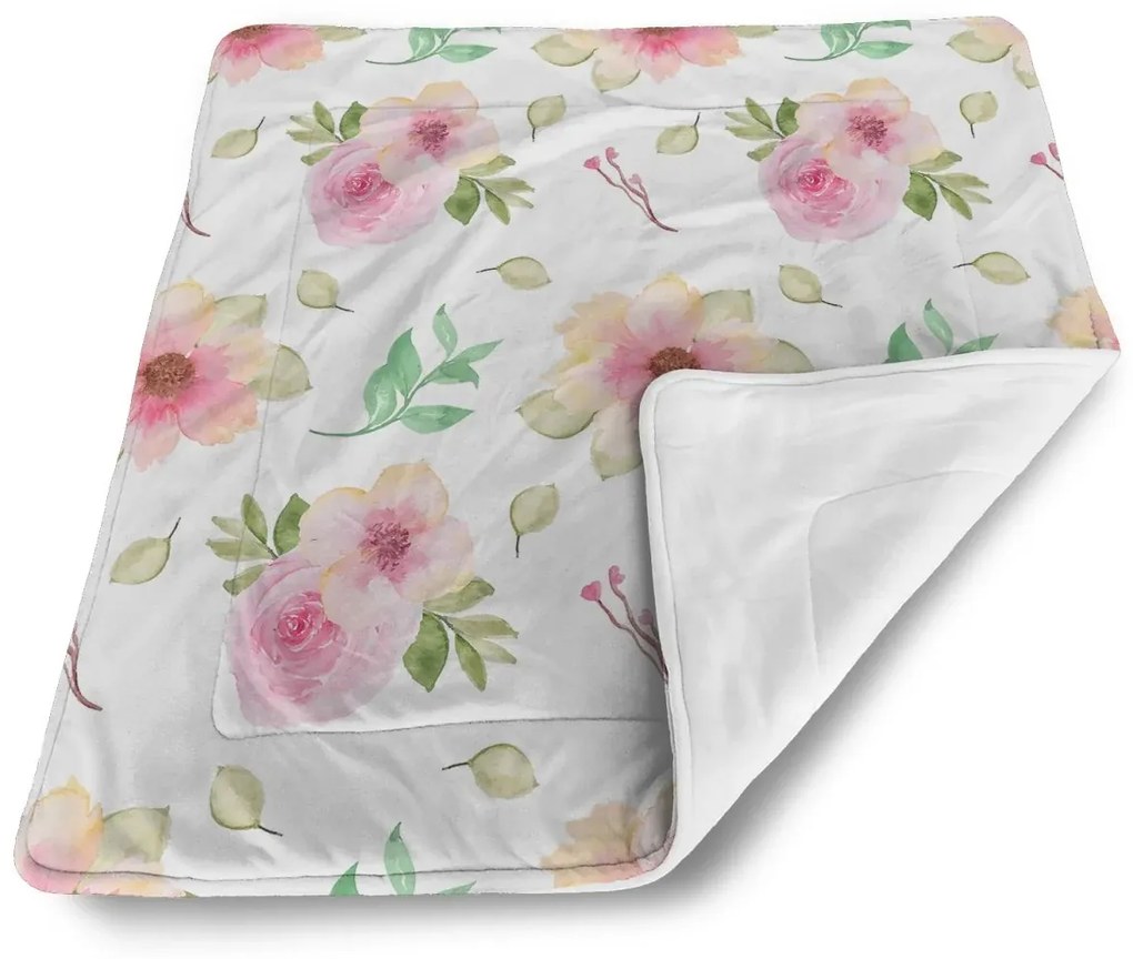Sablio Deka pre bábätko Ružové kvety - 80x100 cm