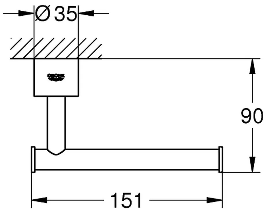 Grohe Atrio - Držiak toaletného papiera, kartáčovaný Hard Graphite 40313AL3