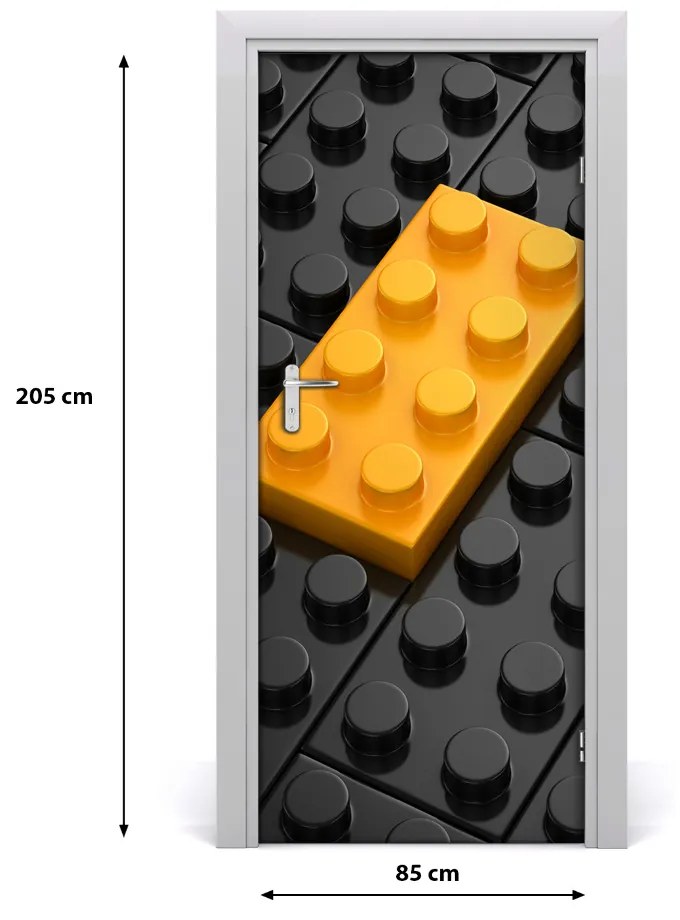 Samolepiace fototapety na dvere kocky lego 85x205 cm