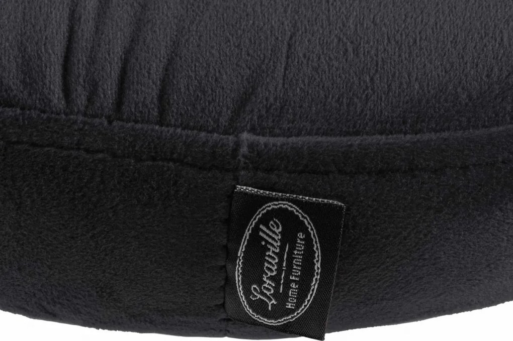 Barová stolička Ponte - zamat, chróm rám - Čierna