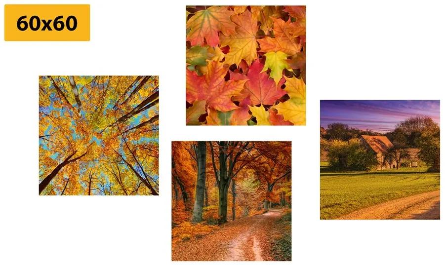 Set obrazov príroda v jesenných farbách Varianta: 4x 40x40