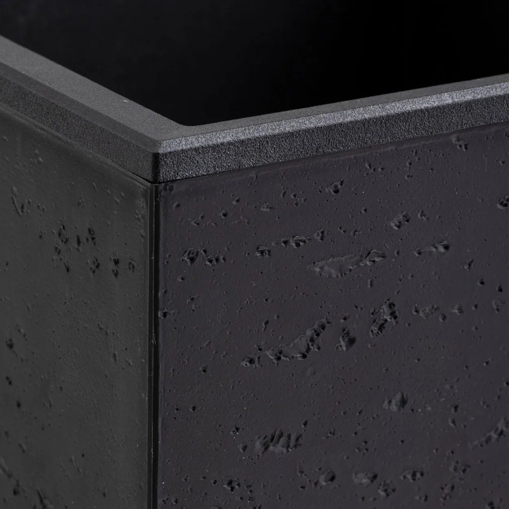 Květináč na kolečkách BETONIQUE 40x40 cm beton černý