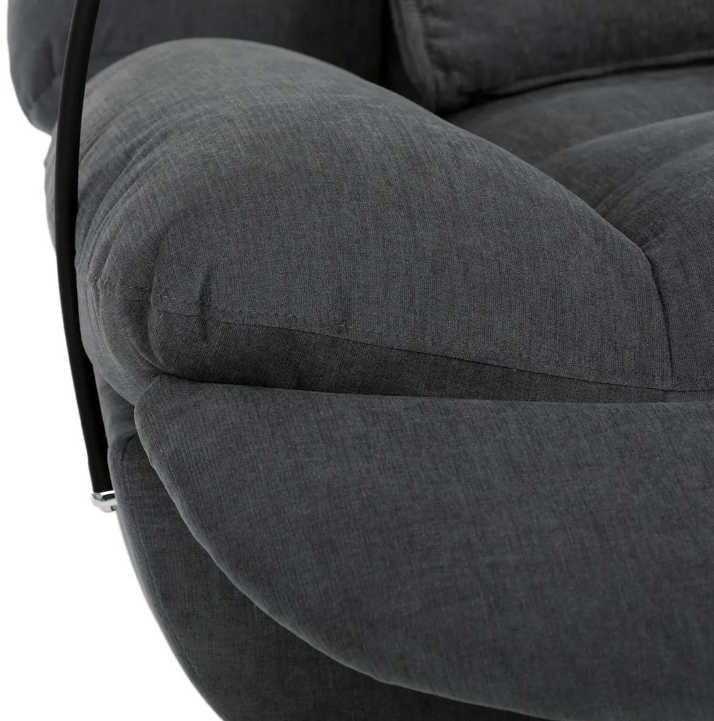 Elektrické polohovateľné kreslo s integrovanýmovládaním, sivé