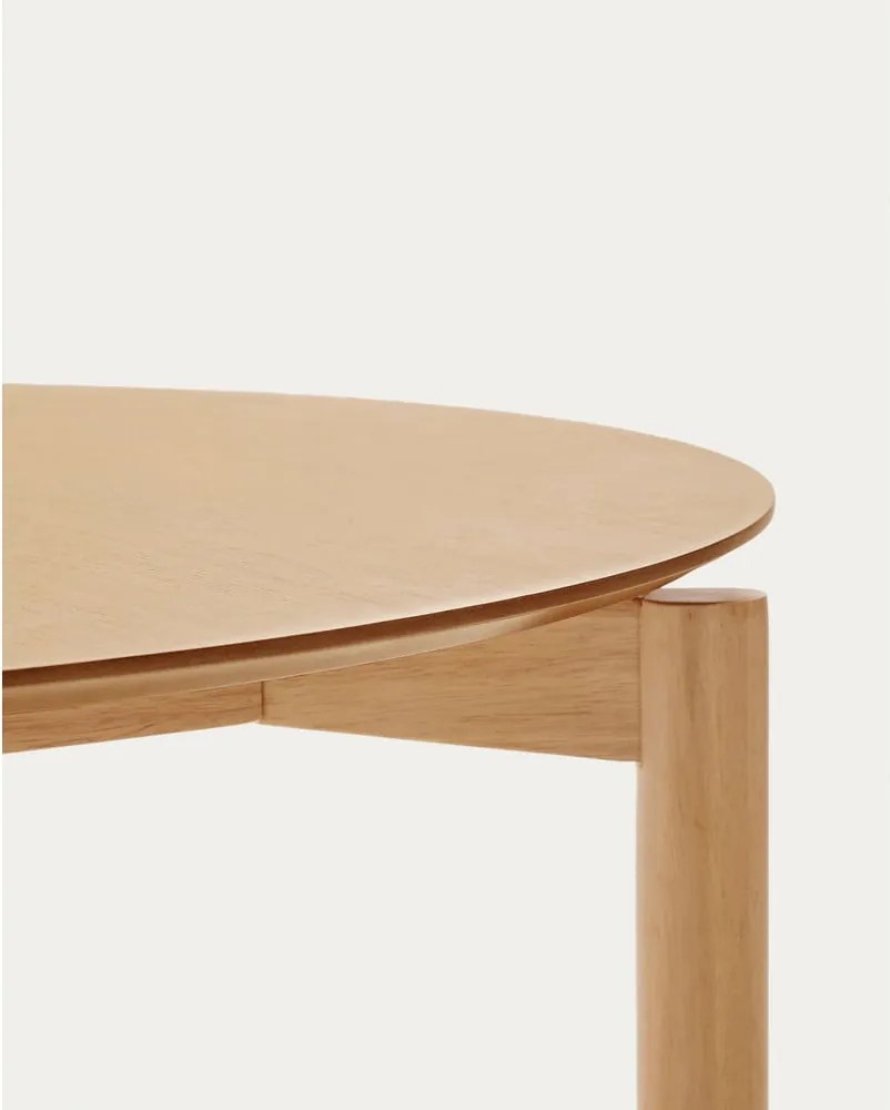 Okrúhly jedálenský stôl v dekore jaseňa ø 110 cm Indara – Kave Home