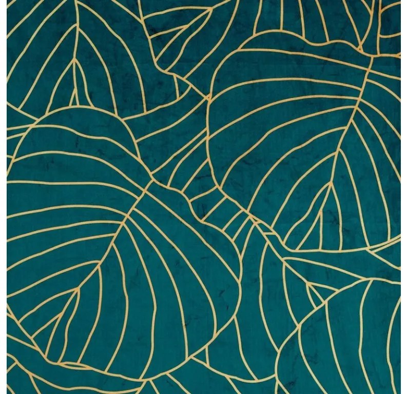 DECOREUM Potlačený zamatový záves 140 cm x 250 cm grafitová 100 % polyester Rozmer varianty: 140 cm x 250 cm, Farba varianty: Tmavo tyrkysová 104671