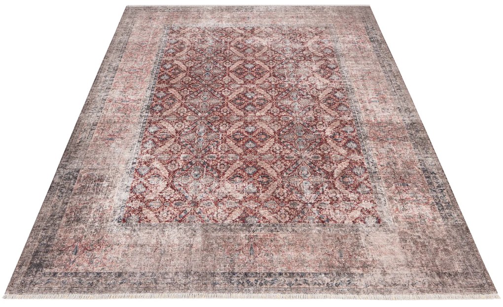 Obsession, Kusový koberec My Maurea 780 Red - na von aj na doma, 75x150, červená, chodba / predsieň