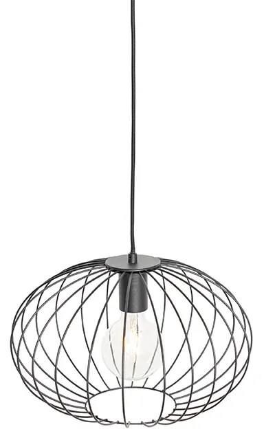 Priemyselné závesné svietidlo čierne - Margarita
