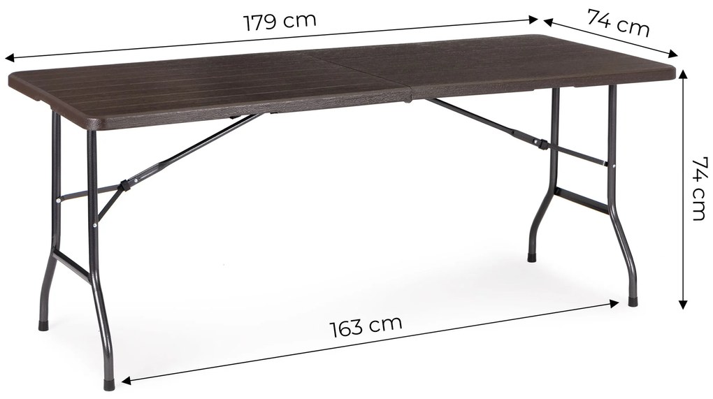 Skladací záhradný stôl, 180 cm