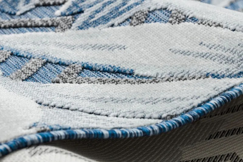 Kusový koberec Botanic 65242 Feathers navy – na von aj na doma, 157x220, modrá, chodba / predsieň, Dywany Łuszczów