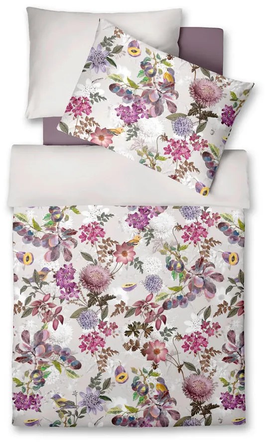 XXXLutz POSTEĽNÁ BIELIZEŇ, makosatén, zelená, lila, ružová, biela, béžová, 200/200 cm Fleuresse - Obliečky & plachty - 003273047101
