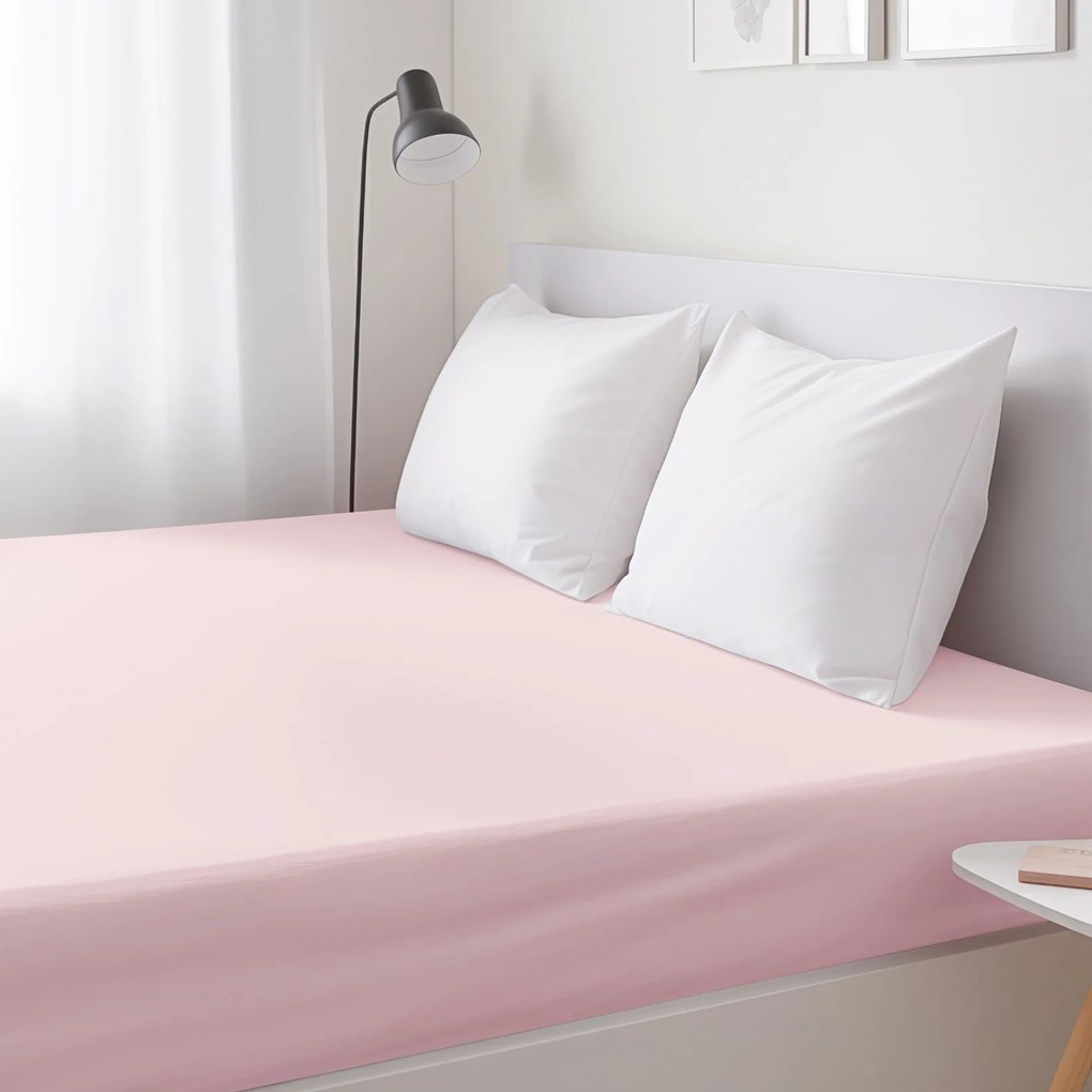 Goldea bavlnená napínacia plachta - púdrovo ružová 80 x 200 cm