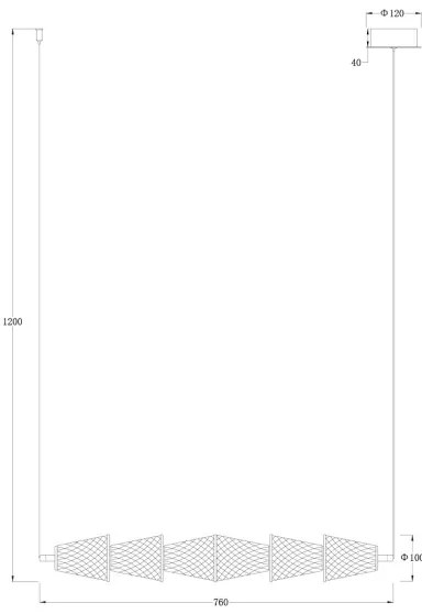 LED Luster na lanku SANSA LED/11W/230V zlatá/číra