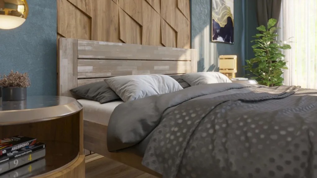 Posteľ Emilia 180x200 cm, šedý buk