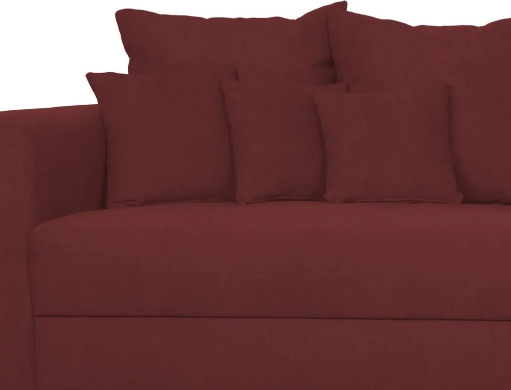 Široká pohovka Rosa, červená látka