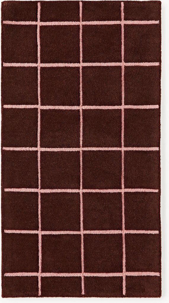 Ručne tuftovaný vlnený koberec's reliéfnou štruktúrou Kallie