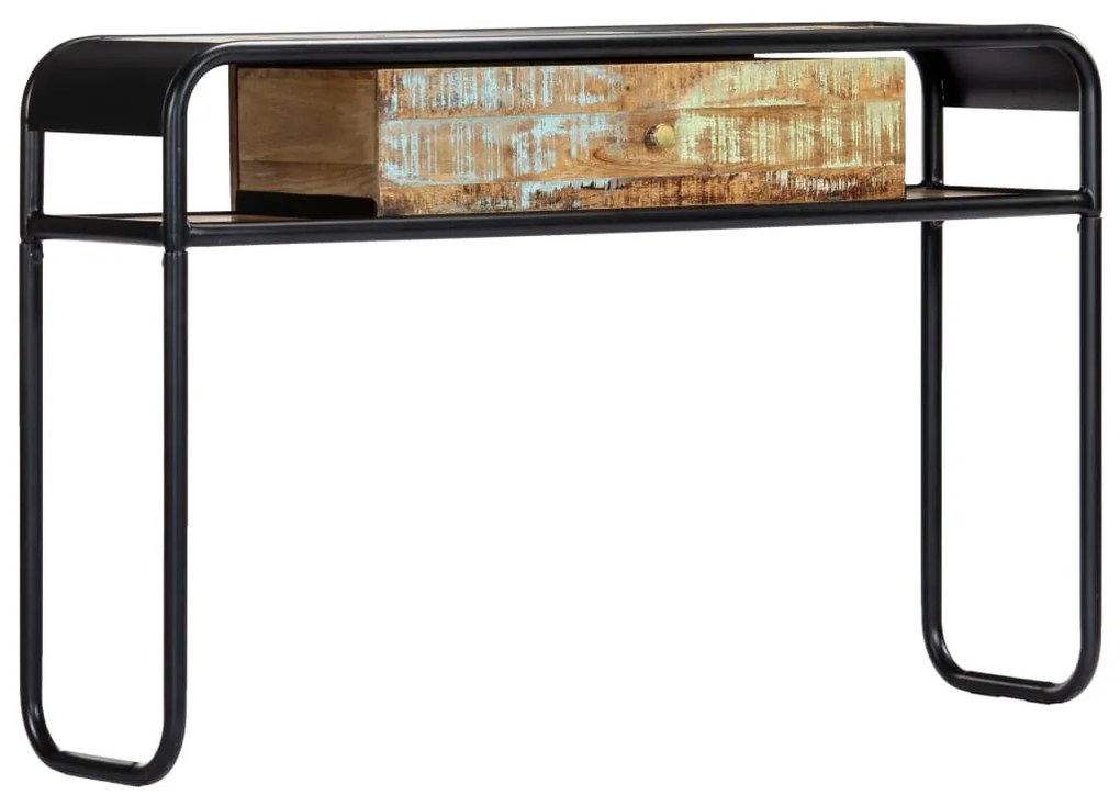 vidaXL Konzolový stolík 118x30x75 cm masívne recyklované drevo