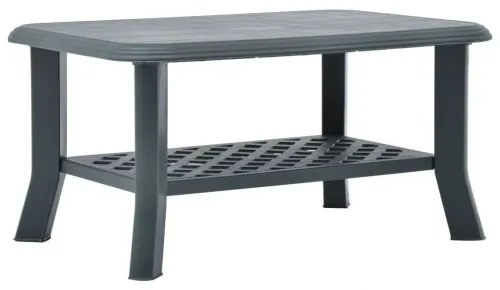 vidaXL Konferenčný stolík, zelený 90x60x46 cm, plast-