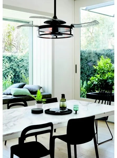 FANAWAY 212927 - LED Stropný ventilátor CLASSIC 3xE27/4W/230V čierna + DO