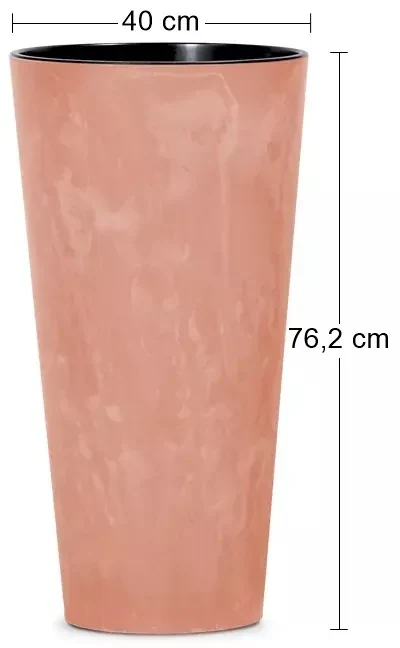 Vysoký plastový kvetináč DTUS400E 40 cm - terakota