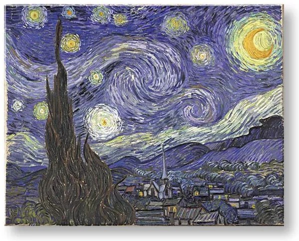 Obraz na plátne Vincent van Gogh - Hviezdna noc | rôzne rozmery