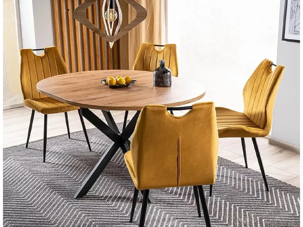 Rozkladací jedálenský stôl GASTON 100(135)X100 cm, dekor dub artisan