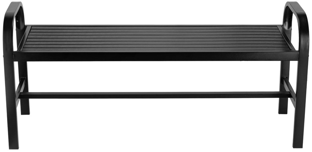 Záhradná lavička Sobo 124 cm čierna