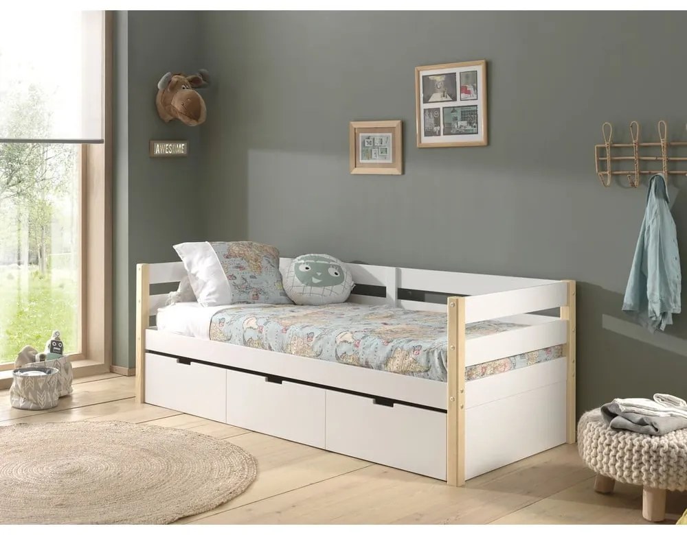 Biela zásuvka pod detskú posteľ Margrit - Vipack