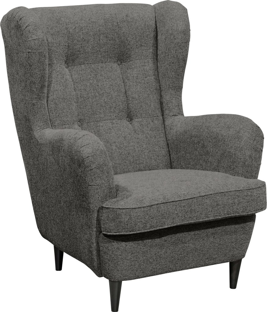 XXXLutz KRESLO UŠIAK, textil, tmavohnedá MID.YOU - Online Only obývacie izby - 002220035016