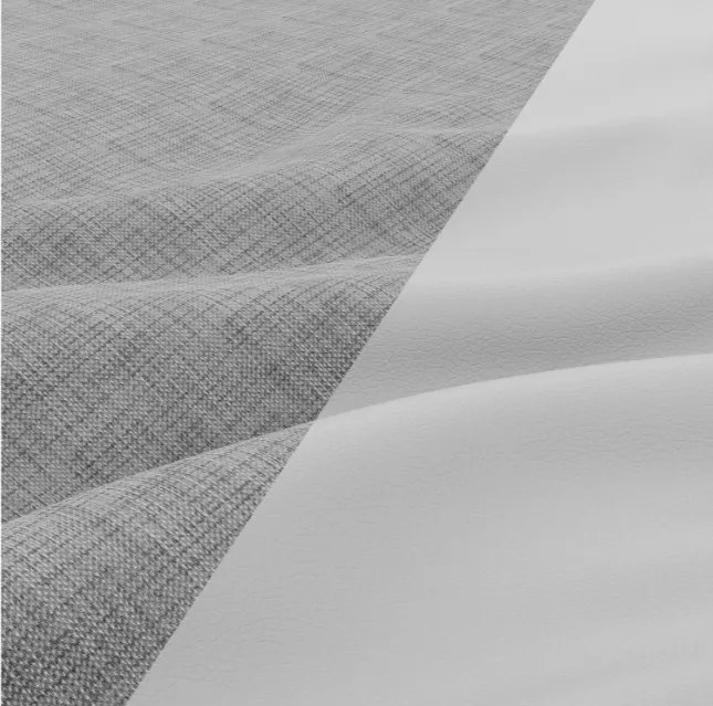 Rohová rozkladacia sedačka LUNA sivá / biela