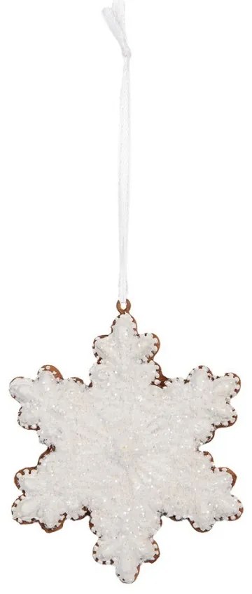 Závesná dekorácia perníková vločka Frosted Ginger - 9*1*10 cm