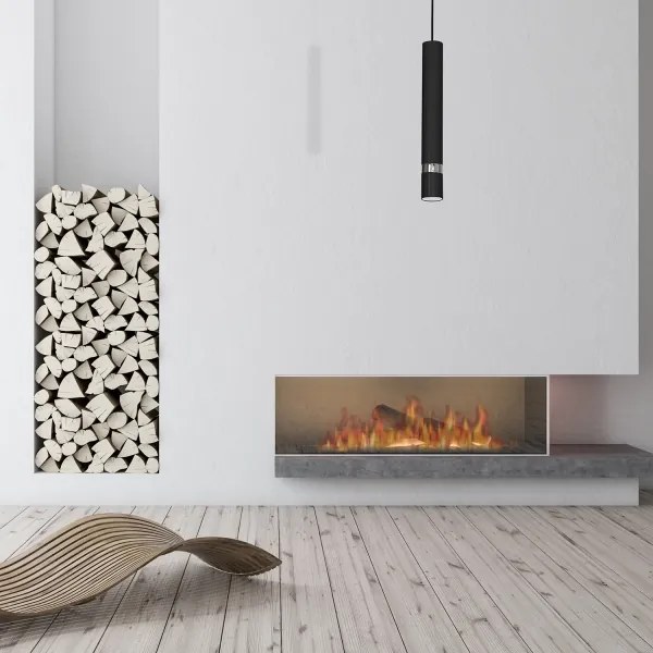 Závesný luster na lanku JOKER 1xGU10/25W/230V čierny/lesklý chróm