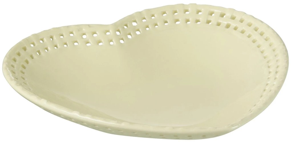 Žltý keramický tanier / miska v tvare srdca Hella Yellow - 22*22*4 cm
