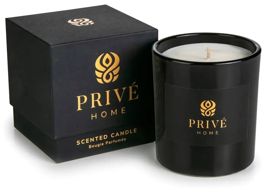 Vonná sviečka Privé Home Muscs Poudres, čas horenia 60 h