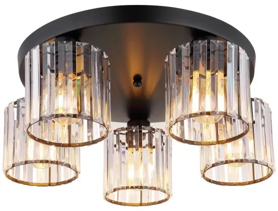 Globo 15742-5D - Prisadený luster JORDANA 5xE27/60W/230V pr. 46,5 cm čierna