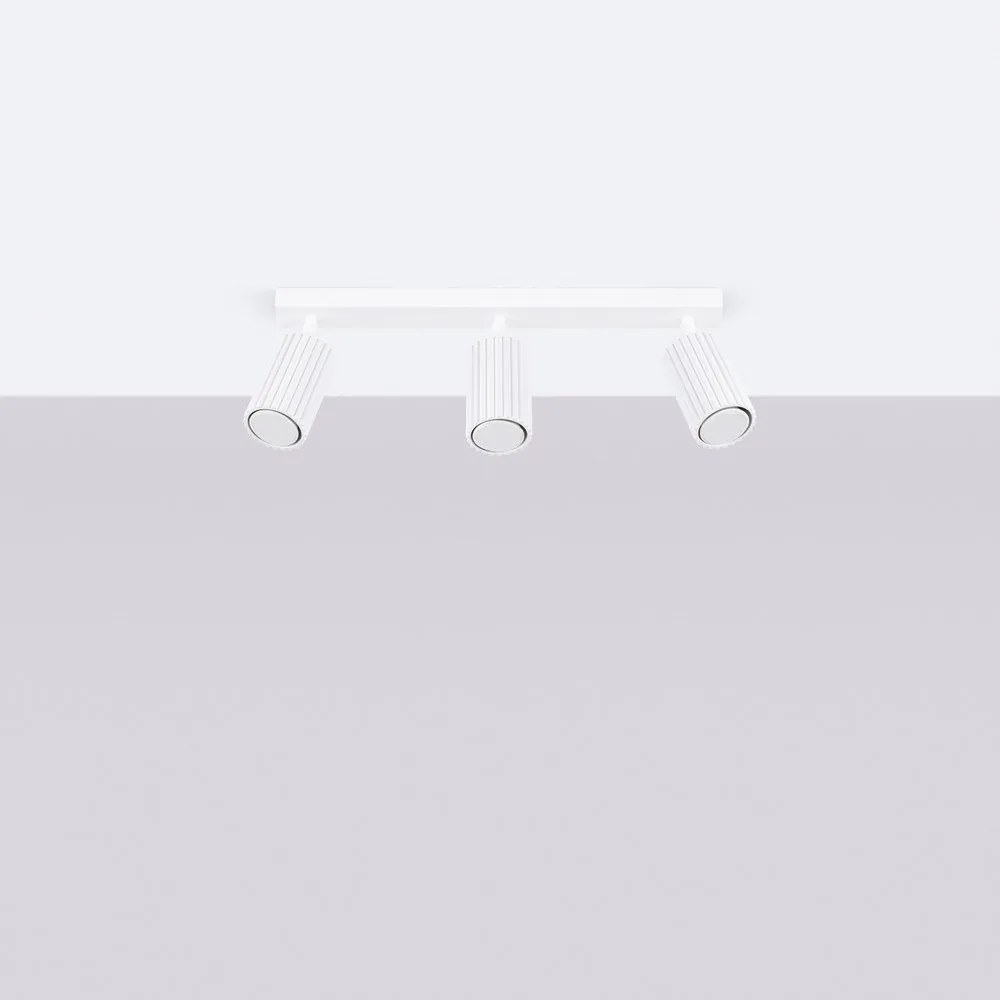 Biele bodové svietidlo 6,5x45 cm Gleam – Sollux