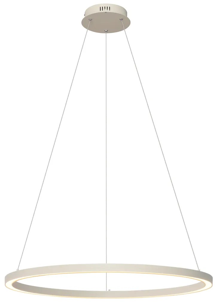 Dizajnové závesné svietidlo béžové 80 cm vrátane LED s 3-stupňovým stmievaním - Girello