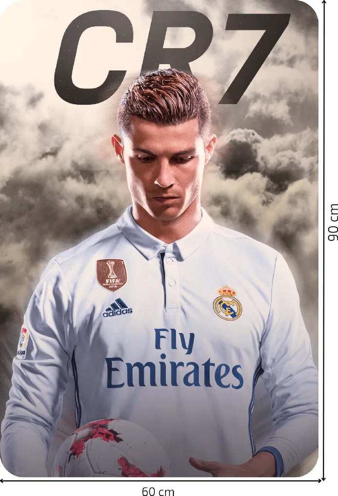 Cristiano Ronaldo - textilná nálepka na stenu